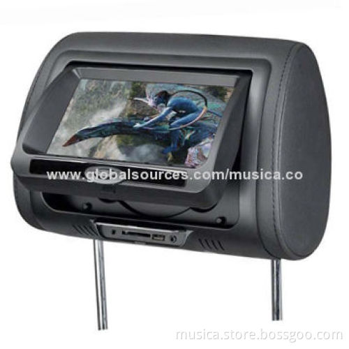 7-inch car headrest pillow monitor with zipper cover